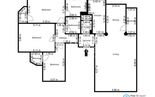 4.0 lux stan, Vračar, centar